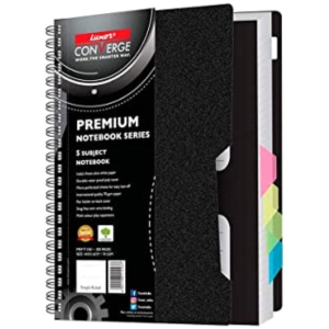 Luxor 5 Subject Single Ruled Notebook 